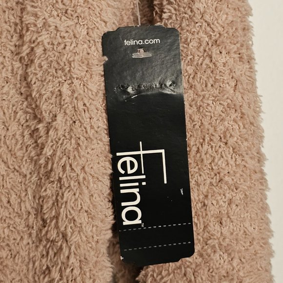 NWT Felina Denali Cozy Knit Women's Beige/Kangaroo Pocket Hooded Tunic Sz M - Picture 2 of 5